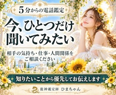 ５分から質問ひとつを霊視で丁寧に鑑定します イメージ1