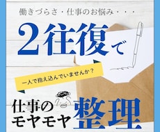 働きづらさ・キャリアのお悩み、2往復で整理します イメージ1