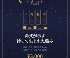 四柱推命 命式と五行バランス鑑定します イメージ1