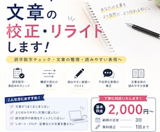 文章を読みやすく整理・リライトします イメージ1