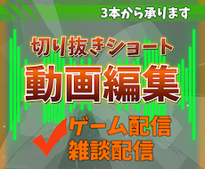 切り抜きショート動画を編集します ショート動画の編集、お任せください！