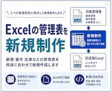Excelの顧客 案件 在庫管理表を作成します イメージ1