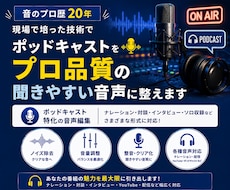 Podcastを聞きやすいプロ品質に仕上げます イメージ1