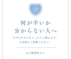 話しながら、気持ちや考えを整理するお手伝いをします イメージ1