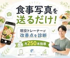 食事写真から改善点を診断します 月250本指導の現役トレーナーが3日分の食事でチェック