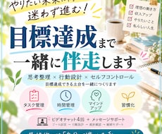 スッキリ思考を整え目標達成まで伴走します 自分で進める力を育てる！行動設計とセルフコントロール