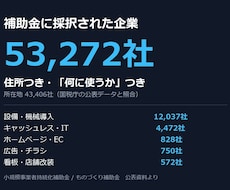 補助金採択企業5.3万社の営業リストを渡します イメージ1