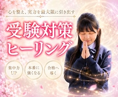 頑張る受験生の記憶と心を整理し志望校合格へ導きます ヒーリングにて精神を整え、記憶力が定着しやすい状態を作ります
