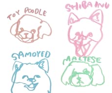 愛犬を一筆書きで描きます イメージ1