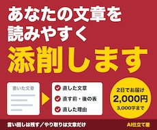 文章を添削します イメージ1