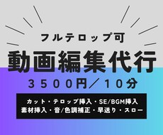 10分以内の動画編集代行します フルテロップでも追加料金とりません！