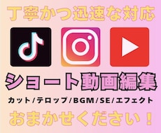 丁寧・迅速な対応でショート動画編集します テンポ感のある見やすい動画編集お任せください！