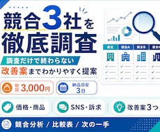 競合3社を調査し改善案まで提案します イメージ1
