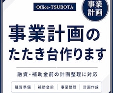 事業計画のたたき台作ります イメージ1