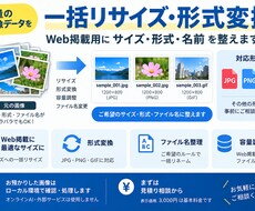 大量画像を一括リサイズ・形式変換します イメージ1