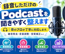 録音しただけのPodcastを聞きやすく整えます イメージ1