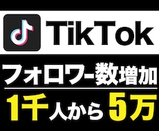 TikTokフォロワー+1000人から増加します 先着5名様限定 特別価格！ ※埋まり次第値上げします
