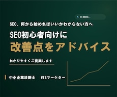 SEO初心者向けに改善点をアドバイスします SEO対策の“最初の一歩”をサポートします