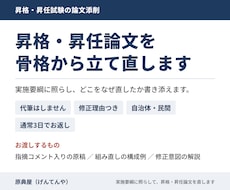 昇格論文・昇任論文を骨格から立て直します イメージ1