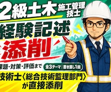 2級土木経験記述の全3テーマを添削します 技術士・元発注者の目で全3テーマを赤入れ＋書き直し1回