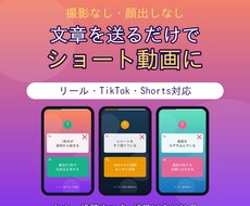文章を送るだけで解説ショート動画を作ります イメージ1
