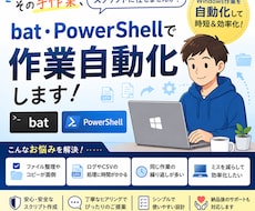 bat・PowerShellで作業自動化します イメージ1