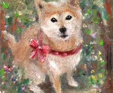 印象派のようなタッチのプロの画家が油絵を制作します イメージ1