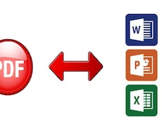 PDFファイルをエクセル、ワードへ変換します 複数のデータをまとめるなど面倒なお仕事！お任せください！
