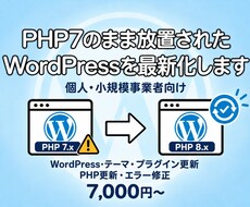 PHP7のWordPressを最新化します イメージ1