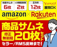 Amazon楽天【サムネ20枚作成→反映】します 受賞店を多数担当していたPRO認定デザイナーが作成します！！