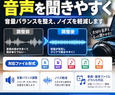 動画素材・録音ファイルのバラバラな音量を整えます イメージ1