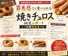 罪悪感なし焼きチュロス研究を共有します 脳内許可証を探すスイーツ研究です