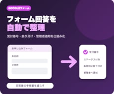 Googleフォーム回答を自動整理します イメージ1