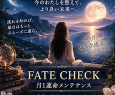 月1運命メンテナンス！今月の流れと一歩を占います イメージ1