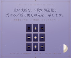 決断鑑定〈半月〉｜仕事の決断を9枚で構造化します イメージ1