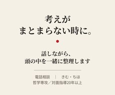 話しながら、頭の中を一緒に整理します イメージ1