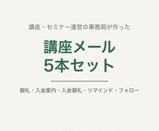 講座・セミナーの案内メール5本を書きます イメージ1