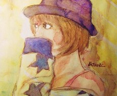 お写真を元に水彩で似顔絵を描きます イメージ1
