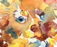 水彩画で大切なペットの絵を描きます イメージ1