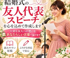 結婚式の友人代表スピーチを心を込めて作成します 大切な友人への想いを、あなたらしい言葉で届けます