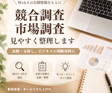 競合調査・市場調査を見やすく整理します イメージ1