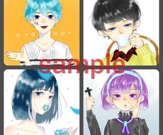 アイコン、アレンジ似顔絵描きます あなたに、大切な人に、可愛いイラストはいかがですか??