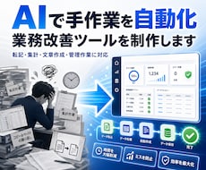 面倒な手作業をAIとシステムで自動化します イメージ1