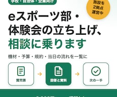 学校・自治体のeスポーツ部立ち上げを相談に乗ります イメージ1