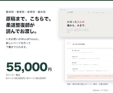 整骨院・整体院のホームページを原稿から作り直します イメージ1
