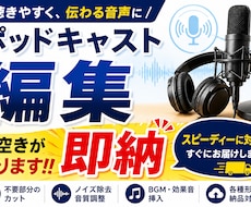 ポッドキャスト編集・ノイズ除去・音圧調整します イメージ1