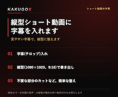 縦型ショート動画に字幕を入れます イメージ1