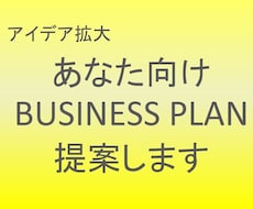 あなた向けのビジネスプラン３案提案します 起業準備・独立考え中の方 アイデア拡大のビジネスプランを提案