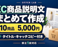 ECの商品説明文を10商品まとめて作成します イメージ1
