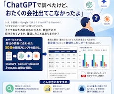 競合と自社の「AI内シェア」を見える化します ChatGPTで調べたけど、おたくの会社出てこなかったよ